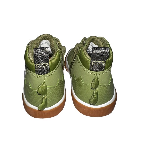 Cat & Jack Toddler Green Dinosaur Shoes Size 5 Like New - Picture 9 of 9
